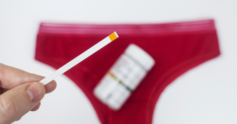 exame do ph vaginal para identificação de vaginose bacteriana.