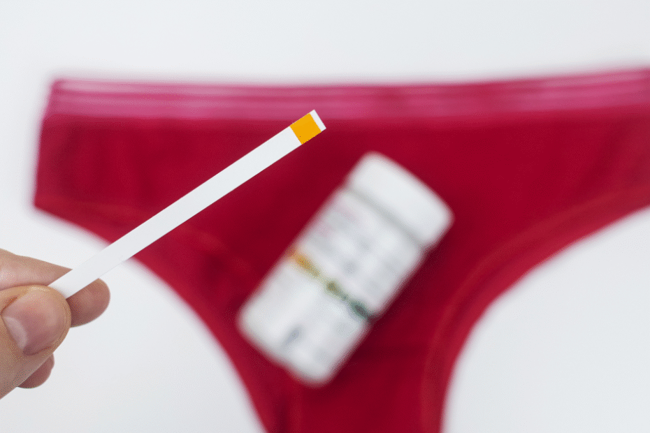 exame do ph vaginal para identificação de vaginose bacteriana.