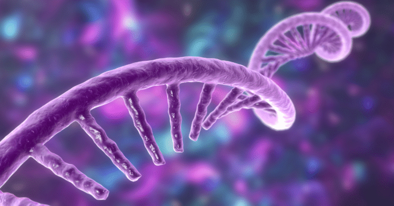 ilustração de RNA viral representando a tecnologia molecular usada nos exames PCR HCV vs NAT HCV