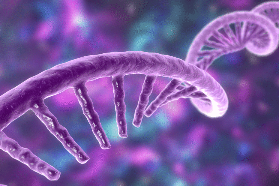 ilustração de RNA viral representando a tecnologia molecular usada nos exames PCR HCV vs NAT HCV